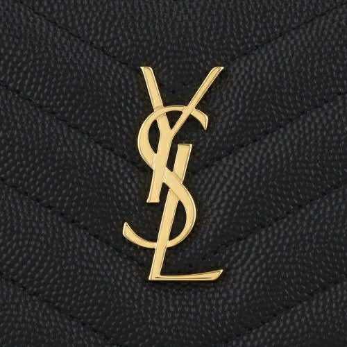 【美品】サンローラン 二つ折り財布 ブラック クロコ YSL レディース SAINT LAURENT サンローラン 二つ折り財布 レディース ブラック 668287