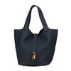 エルメス ピコタンMM トリヨンクレマンス ゴールド金具 B刻印 ネイビー HERMES ブルードプリュス