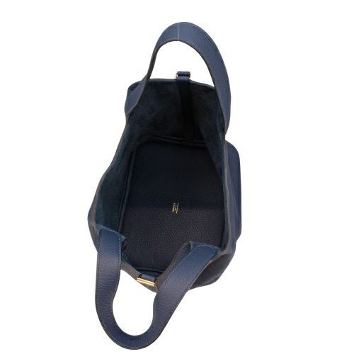 エルメス ピコタンMM トリヨンクレマンス ゴールド金具 B刻印 ネイビー HERMES ブルードプリュス