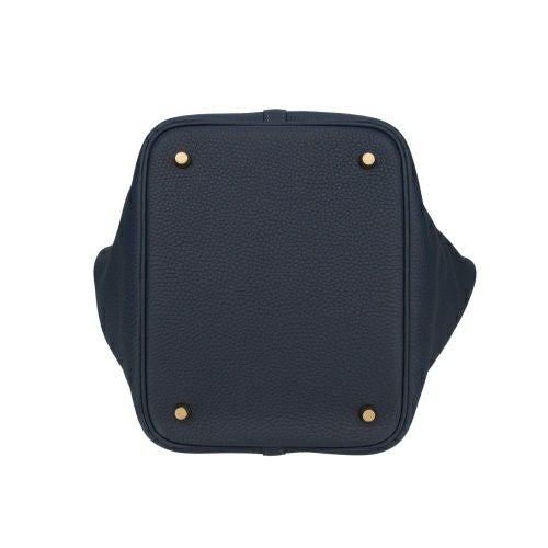 エルメス ピコタンMM トリヨンクレマンス ゴールド金具 B刻印 ネイビー
