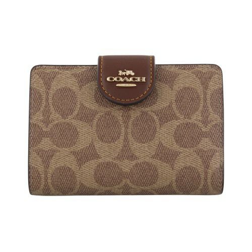 コーチ アウトレット 財布 二つ折り財布 レディース シグネチャー COACH OUTLET CW786 IMXHE タン ブラウン