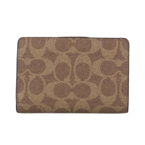 コーチ アウトレット 財布 二つ折り財布 レディース シグネチャー COACH OUTLET CW786 IMXHE タン ブラウン