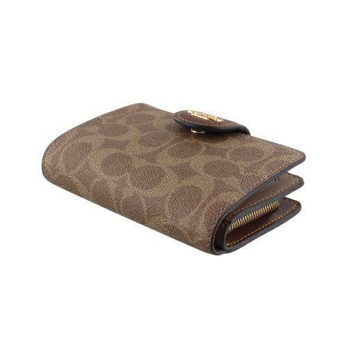 コーチ アウトレット 財布 二つ折り財布 レディース シグネチャー COACH OUTLET CW786 IMXHE タン ブラウン