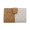マイケルコース 財布 二つ折り財布 レディース ジェット セット シグネチャー ツートーン ブラウン MICHAEL KORS 35F4GTVF6B DEER MULTI