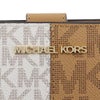 マイケルコース 財布 二つ折り財布 レディース ジェット セット シグネチャー ツートーン ブラウン MICHAEL KORS 35F4GTVF6B DEER MULTI