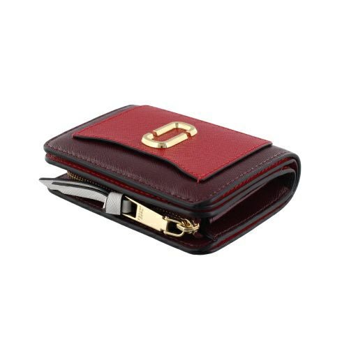 【新品未使用】マークジェイコブス スナップショット 二つ折り 財布 レッド 新品】マークジェイコブス スナップショット 二つ折り 財布 レッド
