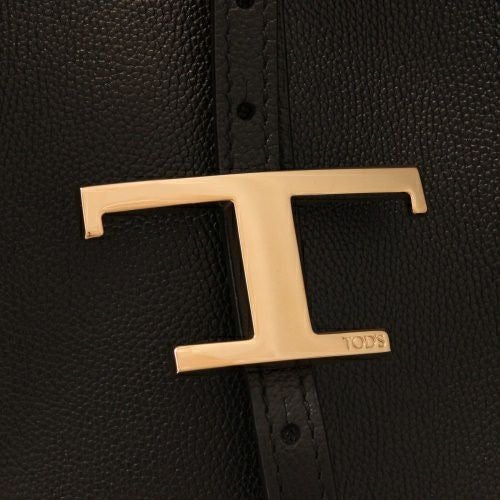 トッズ ショルダーバッグ レディース T タイムレス レザー ショッピングバッグ ミディアム ブラック TOD’S XBWTSBA0300Q8E B999