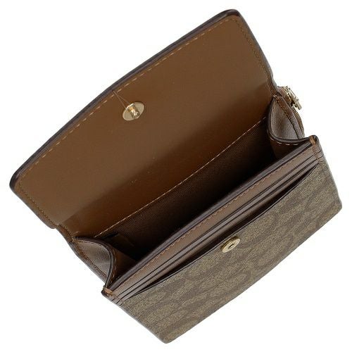 コーチ アウトレット ショルダーバッグ フォンショルダー レディース フォーン シグネチャー キャンバス ブラック COACH OUTLET CM234 IME74 カーキ サドル2