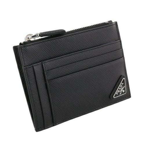 プラダ カードケース コインケース メンズ サフィアーノトライアングル カードケース ブラック PRADA 2MC067 QHH F0002 NERO