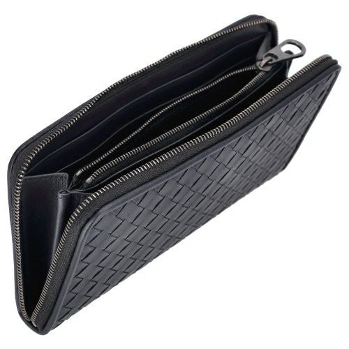 ボッテガヴェネタ 長財布 メンズ イントレチャート ネイビー BOTTEGA