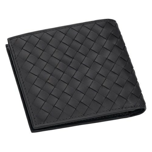 ボッテガヴェネタ 二つ折り財布 メンズ イントレチャート ブラック