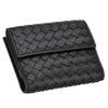 ボッテガヴェネタ 二つ折り財布 メンズ イントレチャート ブラック BOTTEGA VENETA 382576 V3UN1 8803