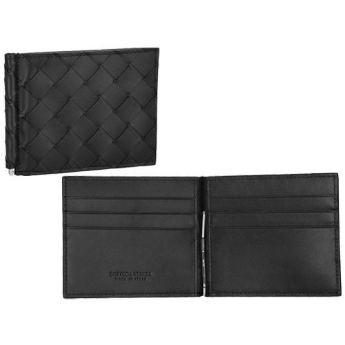 ボッテガヴェネタ 二つ折り財布 メンズ イントレチャート ブラック
