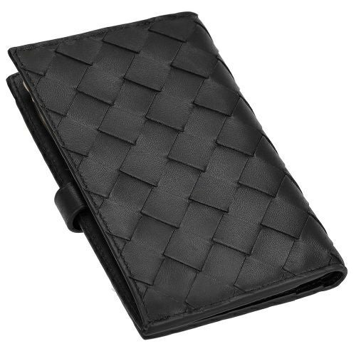 Bottega Veneta ブラック 二つ折り財布 名入れ可】ボッテガ 財布 ボッテガヴェネタ 二つ折り メンズ 本革