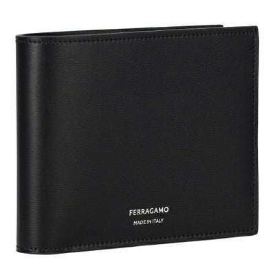 フェラガモ 二つ折り財布 メンズ ブラック FERRAGAMO 661329 NERO 
