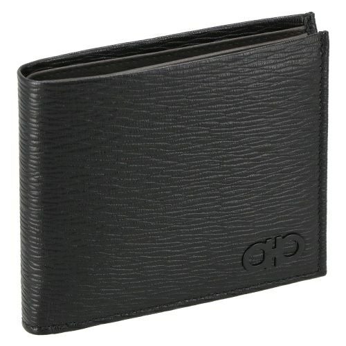 フェラガモ 二つ折り財布 メンズ ブラック FERRAGAMO 66A063 NERO/D
