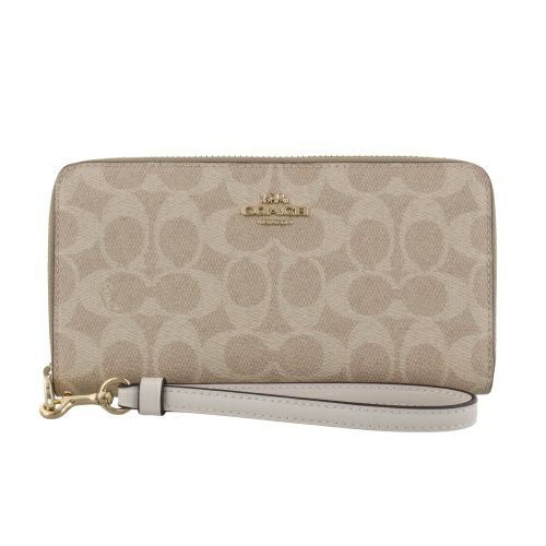 コーチ アウトレット 二つ折り財布 レディース シグネチャー ベージュ