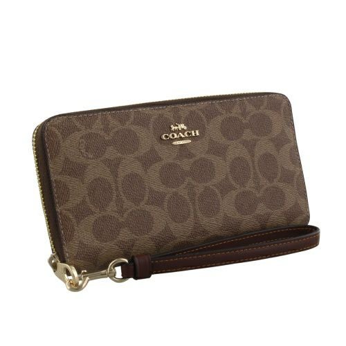 COACH ブラウン長財布 コーチ アウトレット 長財布 レディース ロング ジップ アラウンド