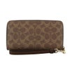 コーチ アウトレット 長財布 レディース ロング ジップ アラウンド ウォレット・シグネチャー キャンバス ブラウン COACH OUTLET CW778 IMXHE タン/ブラウン