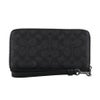 コーチ アウトレット 長財布 レディース ロング ジップ アラウンド ウォレット・シグネチャー キャンバス ブラック COACH OUTLET CW778 QBMI5 チャコール/ブラック