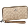 コーチ アウトレット 長財布 レディース ロング ジップ アラウンド ウォレット・シグネチャー キャンバス ベージュ COACH OUTLET CW778 SVPWH サンド/トープ