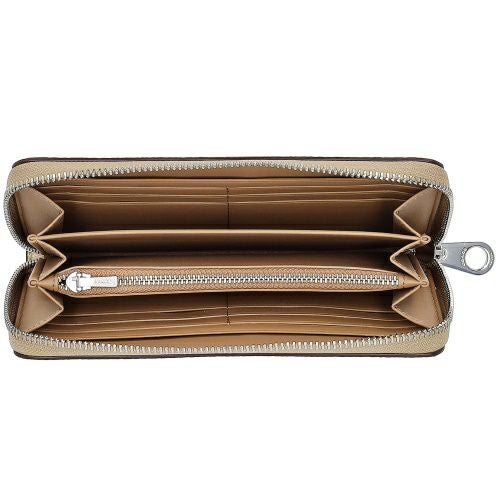 コーチ アウトレット 長財布 レディース ロング ジップ アラウンド ウォレット・シグネチャー キャンバス ベージュ COACH OUTLET CW778 SVPWH サンド/トープ