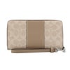 コーチ アウトレット 長財布 レディース ロング ジップ アラウンド ウォレット・シグネチャー キャンバス・ストライプ ベージュ COACH OUTLET CW947 SVPWH サンド/トープ