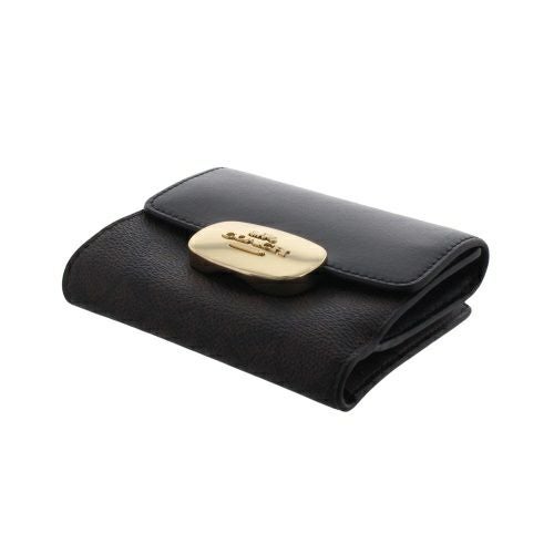 コーチ アウトレット 二つ折り財布 レディース エライザ スモール ウォレット・シグネチャー キャンバス ブラウン COACH OUTLET CW801 IMXAQ ウォルナット/ブラック