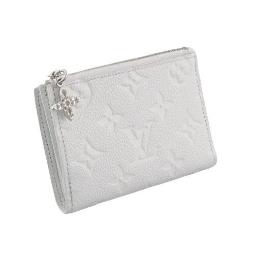 ルイヴィトン 二つ折り財布 レディース モノグラム アンプラント ポルトフォイユ・リサ ホワイト LOUIS VUITTON M12674 スノー