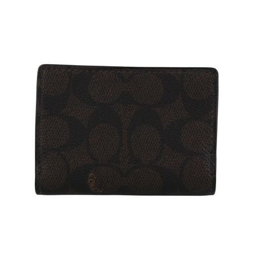 コーチ アウトレット 三つ折り財布 レディース マイクロ ウォレット・シグネチャー キャンバス ブラック COACH OUTLET CW804 IMXAQ