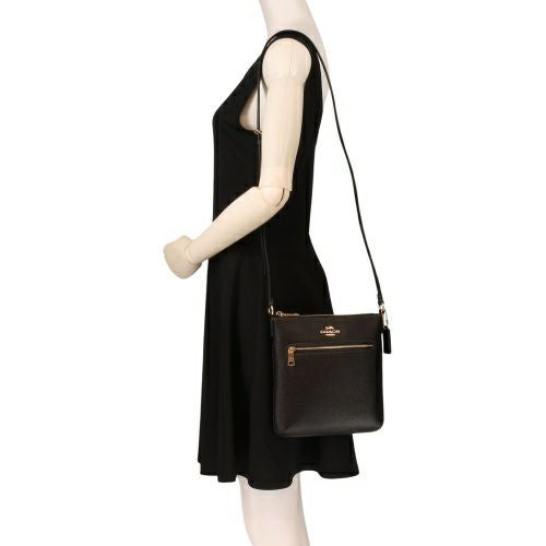 【新品】コーチ CV405 IMBLK (ブラック) バッグ ショルダーバッグ COACH ミニ ローワン ファイルバッグ 斜め掛け アウトレット レディース COACH（コーチ） 国内発送 バッグ レディース ショルダーバッグ レザー