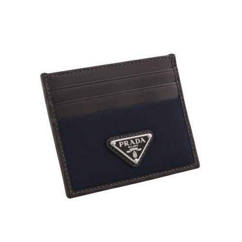 プラダ カードケース メンズ トライアングルロゴ ネイビー PRADA