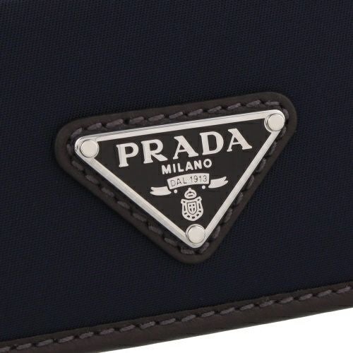 プラダ カードケース メンズ トライアングルロゴ ネイビー PRADA