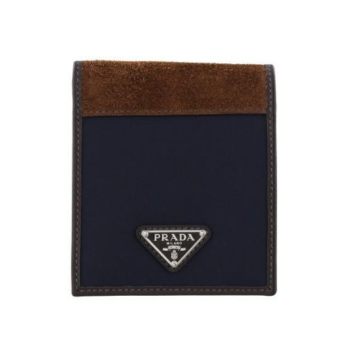 プラダ カードケース メンズ トライアングルロゴ ネイビー PRADA