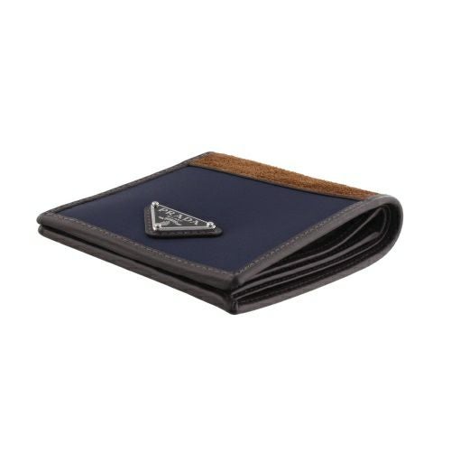 プラダ カードケース メンズ トライアングルロゴ ネイビー PRADA 2MO513 384 F0C1B BLU+CAFFE