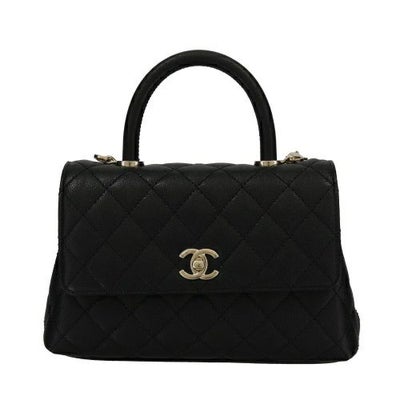 シャネル ハンドバッグ レディース ココマーク ブラック CHANEL A92990 