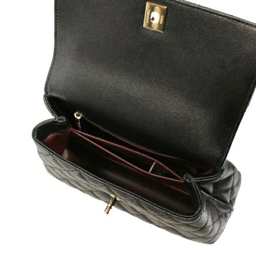 シャネル ハンドバッグ レディース ココマーク ブラック CHANEL A92990
