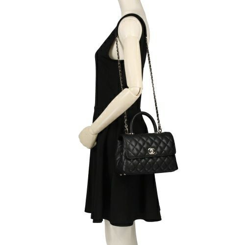 シャネル ハンドバッグ レディース ココマーク ブラック CHANEL A92990