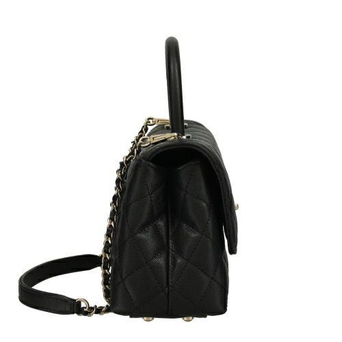 シャネル ハンドバッグ レディース ココマーク ブラック CHANEL A92990