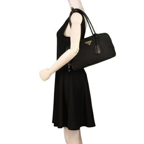 プラダ ハンドバッグ レディース トライアングルロゴ ブラック PRADA