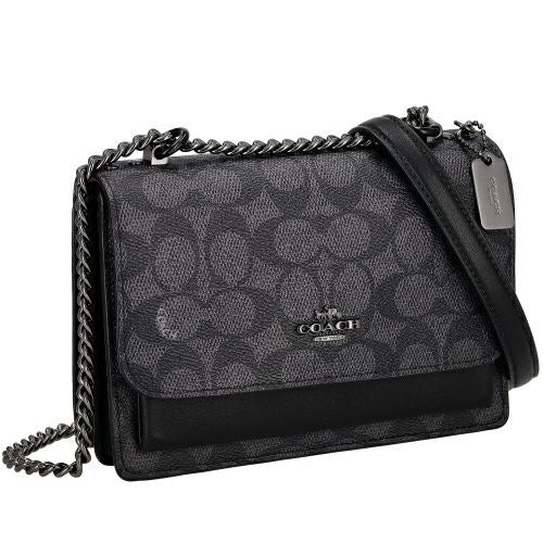 コーチ アウトレット ショルダーバッグ レディース ミニ クレア シグネチャー ブラック COACH OUTLET CW206 QBMI5 チャコール ブラック