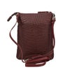 ロダニア ショルダーバッグ レディース クロコダイル レッド RODANIA RDOC10290BRX ボルドー