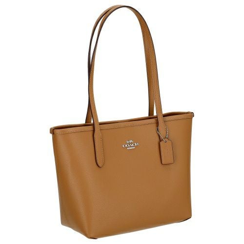 コーチ アウトレット トートバッグ レディース レザー シティー スモール トート ブラウン COACH OUTLET CT859 SV QD ライトサドル