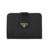 プラダ 二つ折り財布 レディース サフィアーノ トライアングルロゴ ブラック PRADA 1ML018 2C7X F0002 NERO