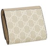 グッチ 二つ折り財布 レディース ダブルG バイカラー ミディアム ウォレット ベージュ GUCCI 598587 AACFE 9543