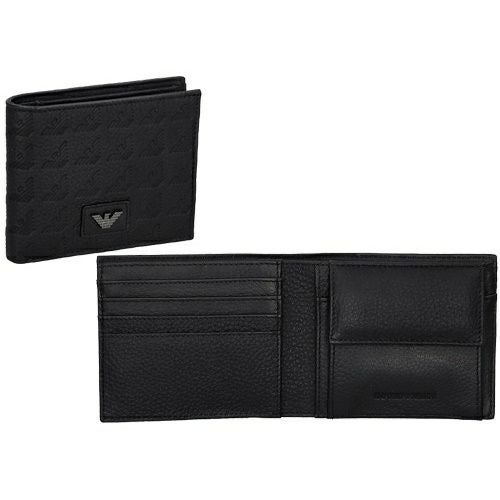 エンポリオアルマーニ 二つ折り財布 メンズ ブラック EMPORIO ARMANI