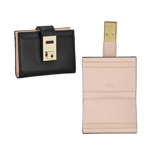 フェラガモ カードケース 名刺入れ レディース ブラック FERRAGAMO