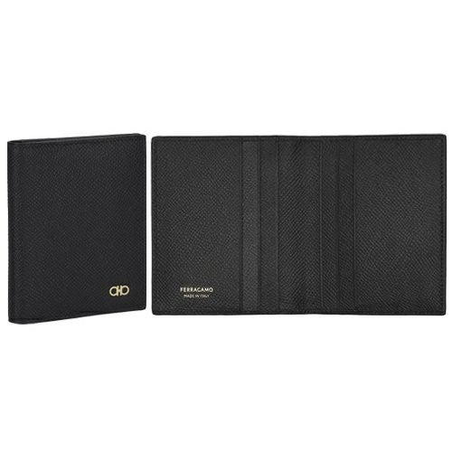 フェラガモ カードケース 名刺入れ レディース ダブルガンチーニ ブラック FERRAGAMO 661452 775661 NERO