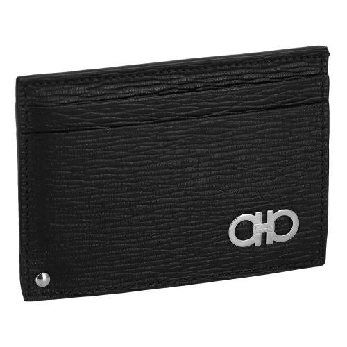 フェラガモ カードケース 名刺入れ メンズ ダブルガンチーニ ブラック