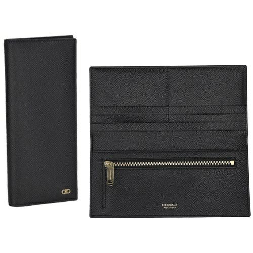 フェラガモ 長財布 メンズ ブラック FERRAGAMO 661458 775653 NERRT